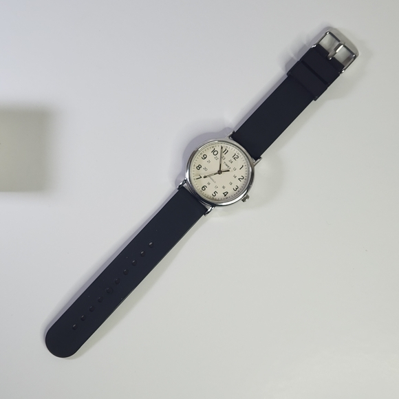 Timex Men's Black and Silver Watch - Picture 11 of 16